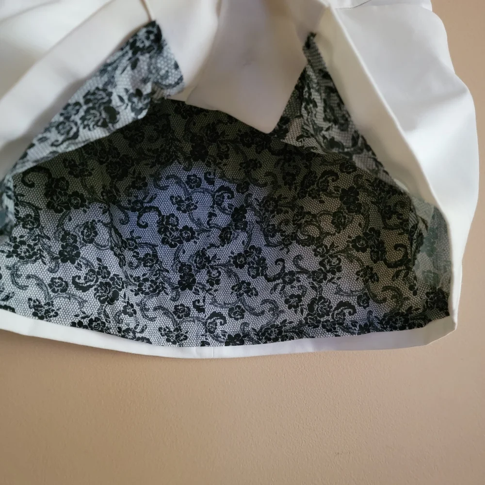 EXPRESS | Editor Cream buttoned mini skirt Size 10